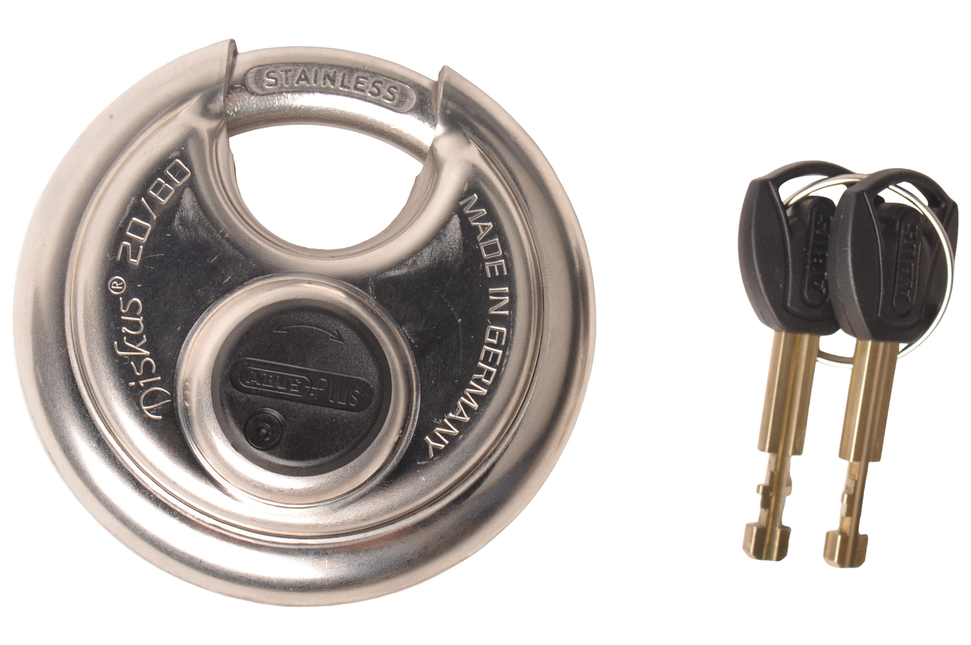 Abus Cadenas Abus Fixed Lock - Blocage de disque de qualité supérieure - 2 clés incluses