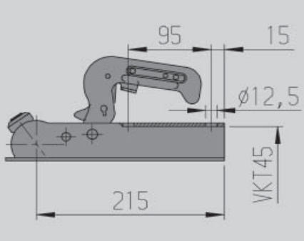 AL-KO AL-KO AK7-G - douille 45 mm - 750 kg - Têtes d'attelage non freinées