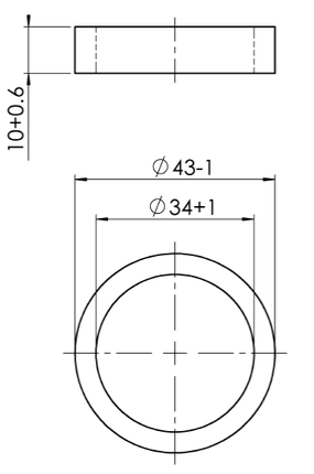 AL-KO AL-KO Arrêt de barre de traction 43/34x10 mm - 90s/2