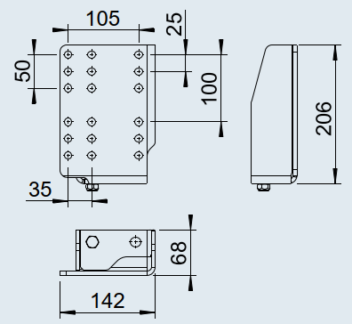 AL-KO AL-KO frein à inertie console de roue avant PROFI 3500 - version haute