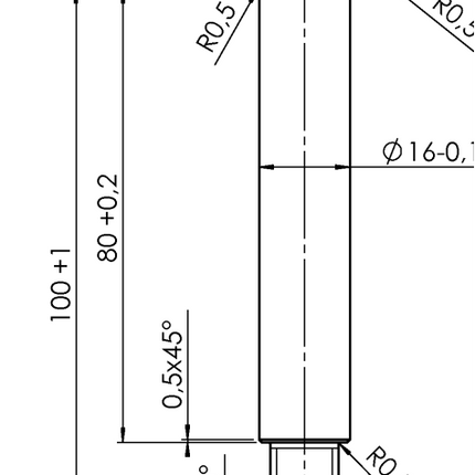 AL-KO Boulon de fixation pour amortisseur de frein à inertie AL-KO 161/251 SR