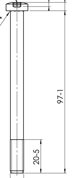 AL-KO Boulon Torx - M8x97 mm - adapté à l'AL-KO AKS2004