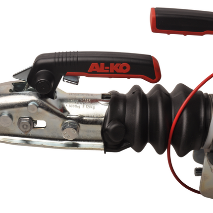 AL-KO Frein à inertie pour remorque AL-KO 150V - Capacité de remorquage maximale de 1500 kg - Raccordement au timon en V - y compris le collier (de serrage) pour la roue jockey