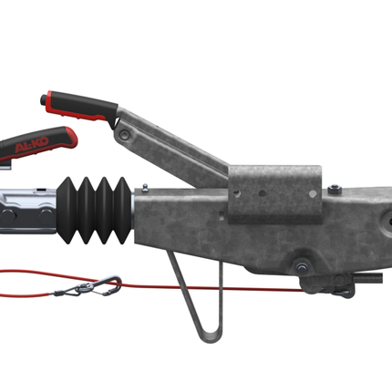 AL-KO Frein à inertie pour remorque AL-KO 60S/2 - 750 kg de capacité de traction maximale - Connexion tube carré 70 mm - y compris le support de la roue jockey