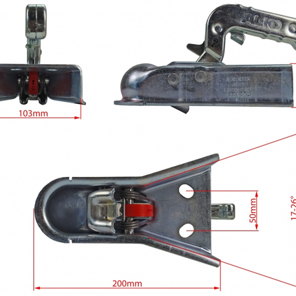 AL-KO Remorque en V AL-KO AK 750 plus - 750 kg - Tête d'attelage non freinées