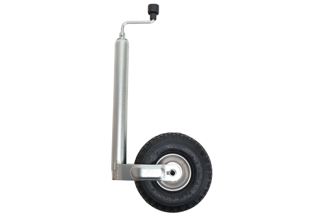 AL-KO Roue jockey AL-KO Plus - ronde 48 mm - capacité de charge : 120 kg - extra long - jante en acier avec pneu gonfable (260 x 85)
