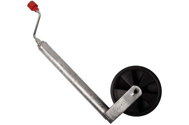 AL-KO Roue jockey Caravan Alko Plus, ronde diamètre 48 mm, extra longue, jante en plastique avec les sculptures de caoutchouc.