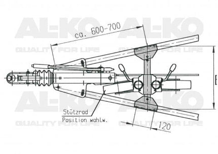 AL-KO Traverse de roue d'appui AL-KO 1212992