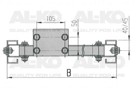 AL-KO Traverse de roue d'appui AL-KO 1212992