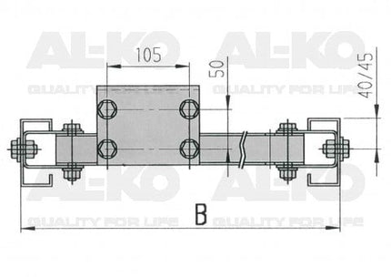 AL-KO Traverse de roue d'appui AL-KO 1212993