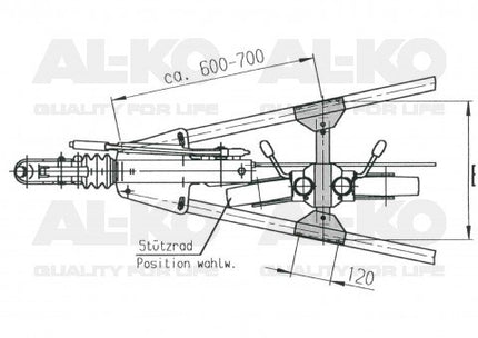 AL-KO Traverse de roue d'appui AL-KO 1212993