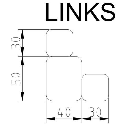 Anssems Bordure d'angle Anssems ancien modèle 30 cm arrière droite