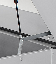 Anssems Jeu complet d'accessoires de fixation Anssems Ressort à gaz (couvercle vers l'avant)