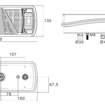 Aspock Aspock Ecopoint 2 - droite - prise de connexion ASS2 à 7 broches