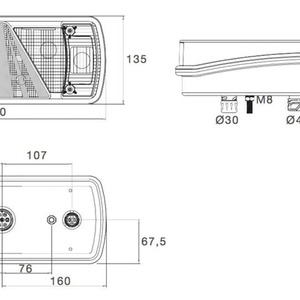 Aspock Aspock Ecopoint 2 - gauche - connecteur ASS2 à 7 broches