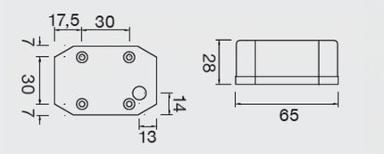 Aspock Aspöck Flexipoint - feu de gabarit orange/jaune - câble détaché - ampoule