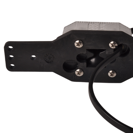 Aspock Aspöck Flexipoint LED Feu de gabarit gauche - rouge/blanc sur petit support en caoutchouc avec 0,5m de câble