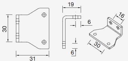 Aspock Aspöck Flexipoint support 90°/rectangulaire