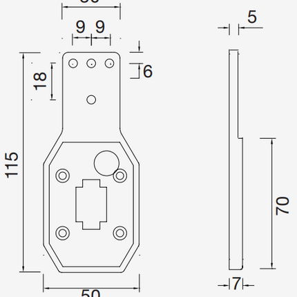 Aspock Aspöck Flexipoint support - pied flexible en caoutchouc
