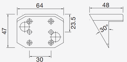 Aspock Aspöck Flexipoint support pour montage sur aile