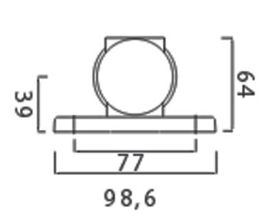 Aspock Aspock Superpoint 3 LED - gauche/droit - blanc/orange/rouge - 1 mètre de câble plat