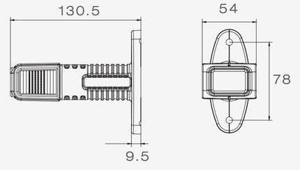 Aspock Aspock Superpoint 4 court - droit - blanc/rouge/orange - LED - 100 cm câble plat - support droit
