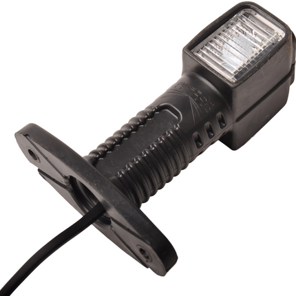 Aspock Aspock Superpoint 4 court - gauche - blanc/rouge/orange - LED - 100 cm câble plat - support droit