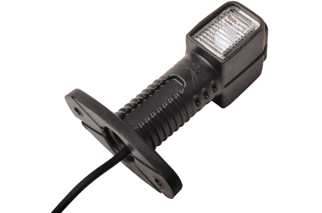 Aspock Aspock Superpoint 4 court - gauche - blanc/rouge/orange - LED - 100 cm câble plat - support droit