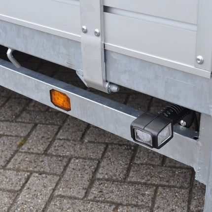 Aspock Aspock Superpoint 4 court - gauche - blanc/rouge/orange - LED - 100 cm câble plat - support droit