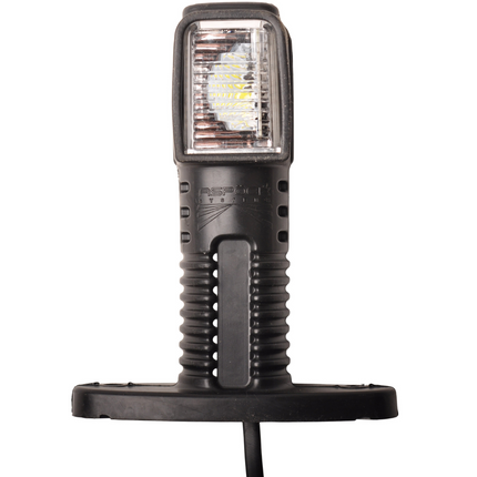 Aspock Aspock Superpoint 4 court - gauche - blanc/rouge/orange - LED - 100 cm câble plat - support droit