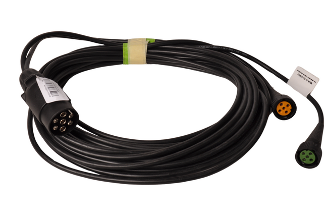 Aspock Faisceau de câble Aspöck - longueur 7 mètres - 7 broches - avec 2x 5 broches prises