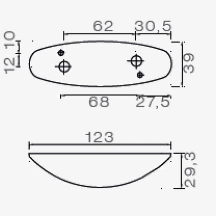 Aspock Feu de gabarit Flexipoint 2 rouge/blanc - câble de 250 cm