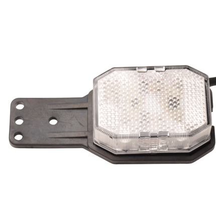 Aspock Feu de position LED Aspöck Flexipoint à droite – rouge/blanc sur petit support en caoutchouc avec câble de 0,5 m