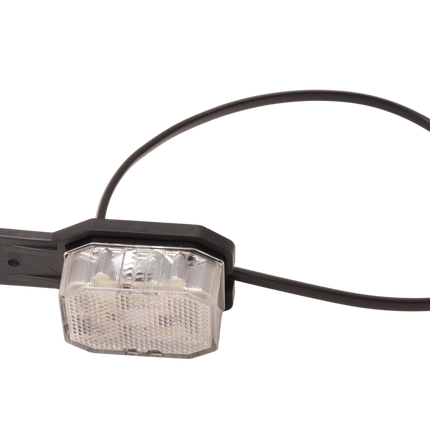 Aspock Feu de position LED Aspöck Flexipoint à droite – rouge/blanc sur petit support en caoutchouc avec câble de 0,5 m