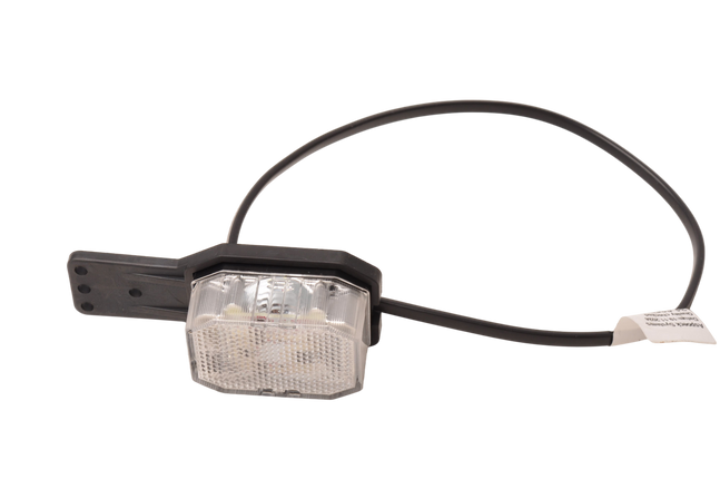 Aspock Feu de position LED Aspöck Flexipoint à droite – rouge/blanc sur petit support en caoutchouc avec câble de 0,5 m