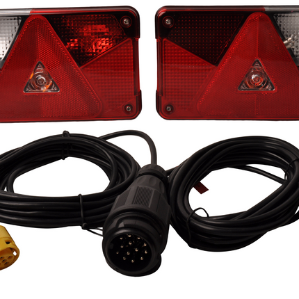 Aspock Kit d’éclairage Aspöck Multipoint 5 avec grilles de protection en acier inoxydable – 13 broches – choisissez la longueur du câble principal souhaitée