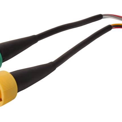 Aspock Raccords Aspöck à gauche (jaune) et à droite (vert)