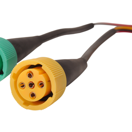 Aspock Raccords Aspöck à gauche (jaune) et à droite (vert)