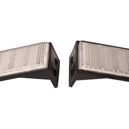 Aspock Réflecteur blanc 76x34 mm - avec support de montage - Ensemble de 2 pièces