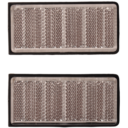 Aspock Réflecteur blanc 76x34 mm - avec support de montage - Ensemble de 2 pièces