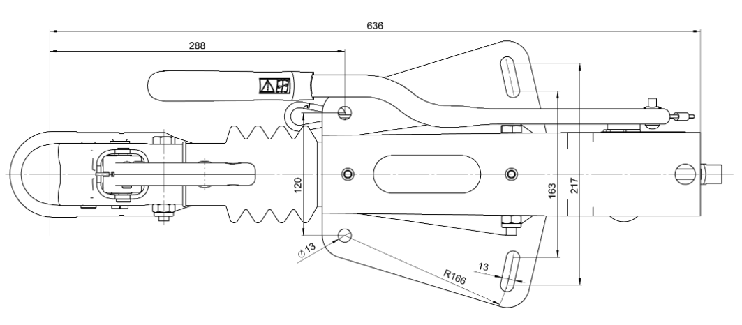 BPW Frein à inertie pour remorque BPW ZAF1,35-3 - 1350 kg de capacité de traction maximale