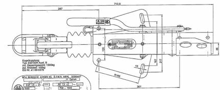 BPW Frein à inertie pour remorque ZAF1.6-3 avec console pour roues jockey latérales