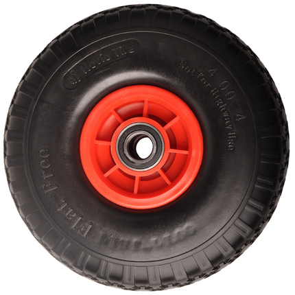 Cantonal 4.00-4 Diable - pneu plein et jante plastique - charge max. 125 kg - diamètre trou/jante 25 mm - roulements à billes inclus