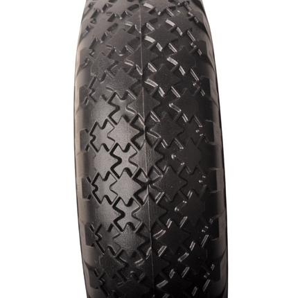 Cantonal 4.00-4 Diable - pneu plein et jante plastique - charge max. 125 kg - diamètre trou/jante 25 mm - roulements à billes inclus