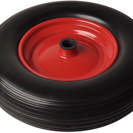 Cantonal 4.00-8 Roue de brouette - anti-fuite avec jante en acier - capacité de charge 200 kg - trou d'axe/diamètre de moyeu 25 mm - avec roulement à billes