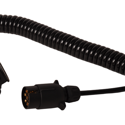 Cantonal Adaptateur câble spiralé 7 fils avec prise 13 broches & prise 7 broches - 90 à 250 cm