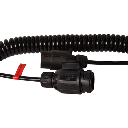 Cantonal Adaptateur câble spiralé 7 fils avec prise 13 broches & prise 7 broches - 90 à 250 cm