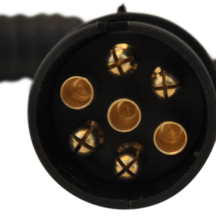 Cantonal Adaptateur câble spiralé 7 fils avec prise 13 broches & prise 7 broches - 90 à 250 cm