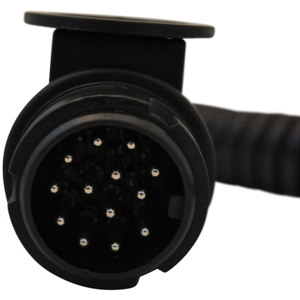 Cantonal Adaptateur câble spiralé 7 fils avec prise 13 broches & prise 7 broches - 90 à 250 cm