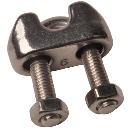 Cantonal Agrafe RVS pour fil d'acier (6 mm)